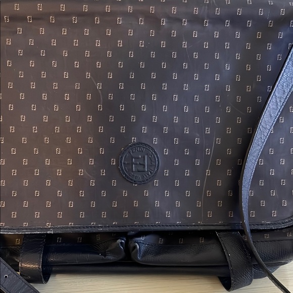 Vintage Fendi Messenger Bag with Monogram Fendi Pattern and Adjustable Strap - Picture 12 of 14